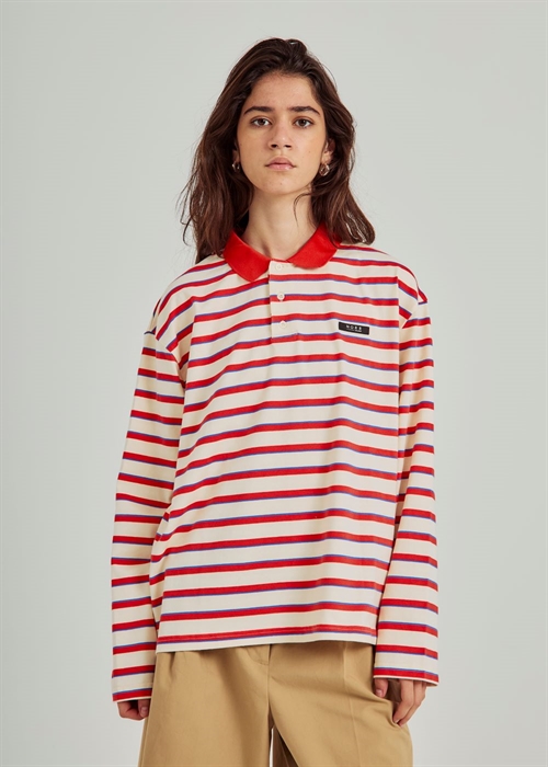 NORR DAGMA LS POLO IVORY/RED